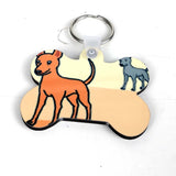 Sublimatie sleutelhanger hondenbot 60x45 mm