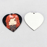 Sublimatie sleutelhanger hart 50x50 mm